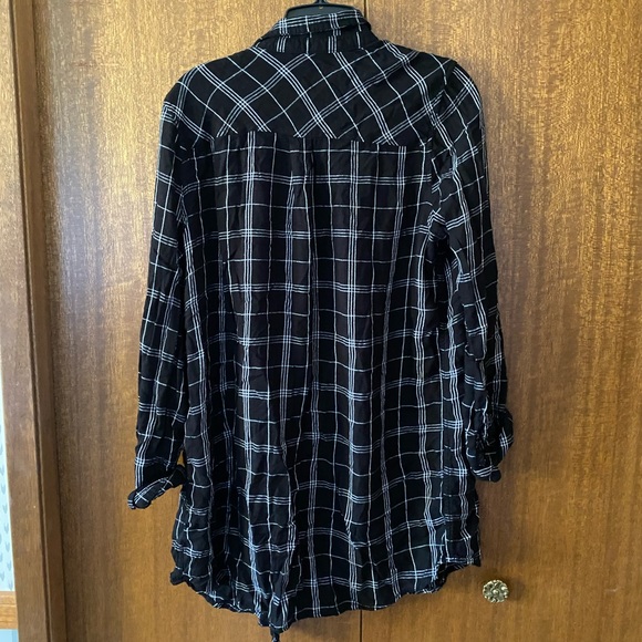 George Size L Flannel Long Shirt Dress - Picture 3 of 3